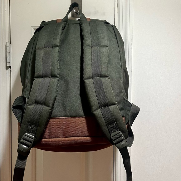 Herschel Supply Company Olive and Pink Salmon Backpack - Picture 2 of 16